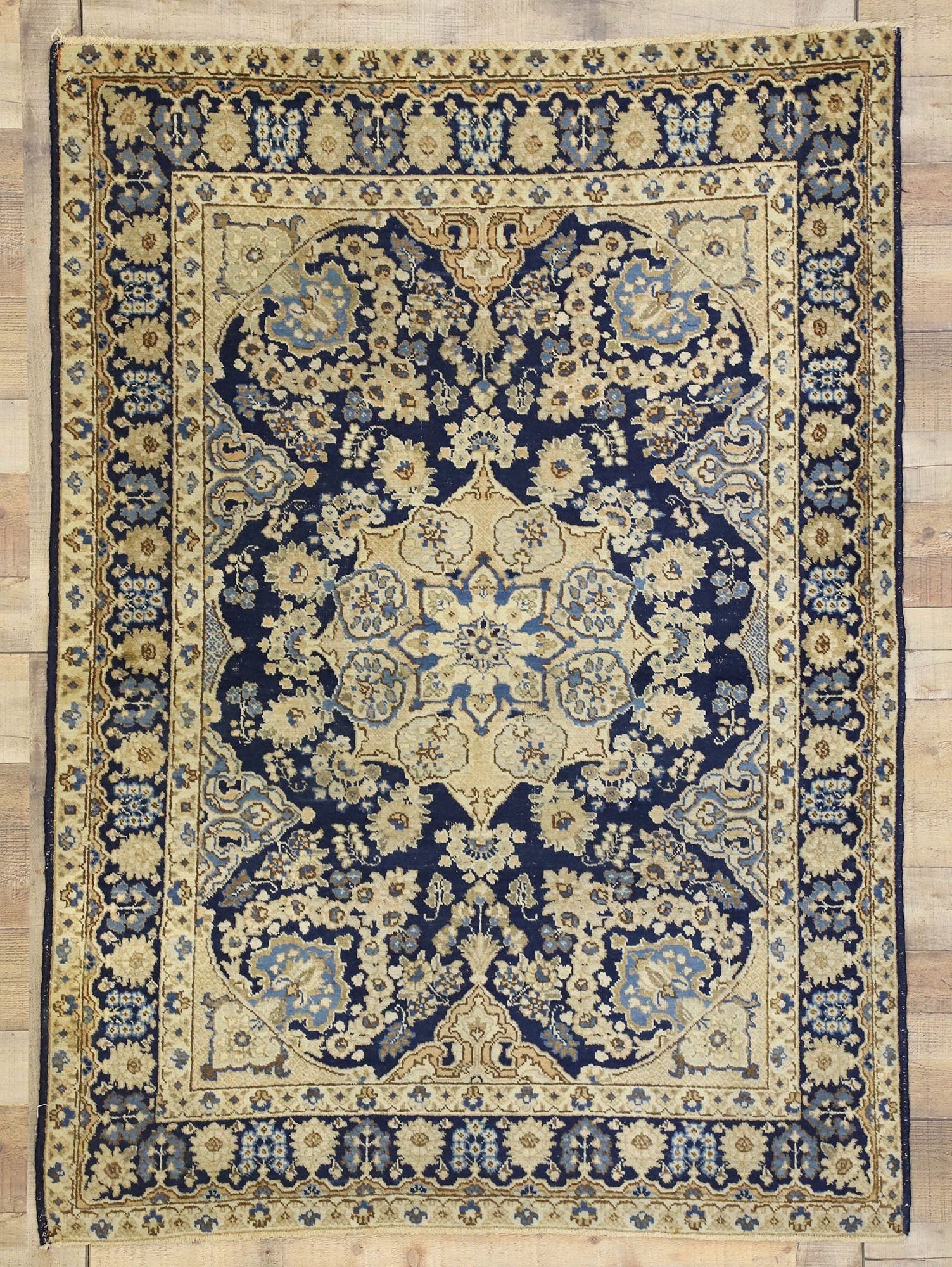 4 x 6 Antique Persian Tabriz Rug 72737