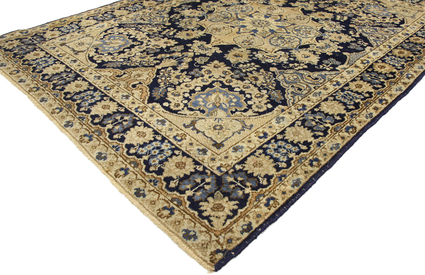 4 x 6 Antique Persian Tabriz Rug 72737