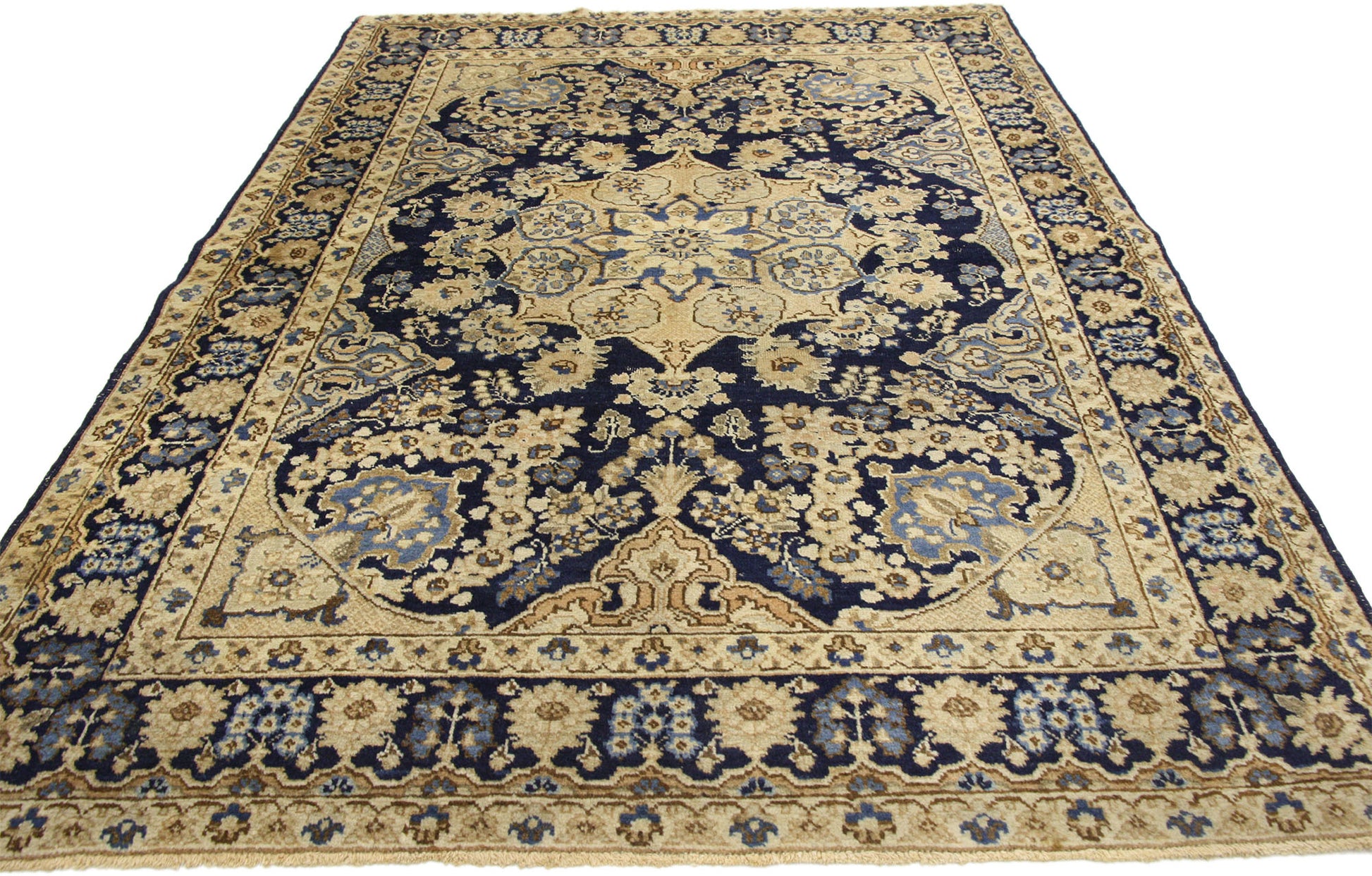 4 x 6 Antique Persian Tabriz Rug 72737