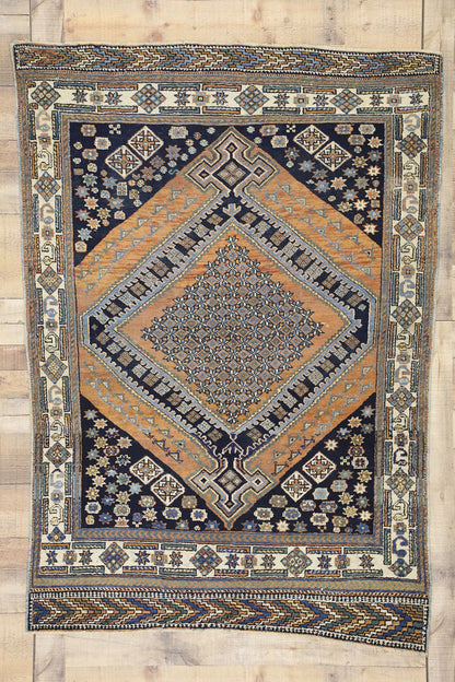 4 x 6 Antique Persian Afshar Rug 72738