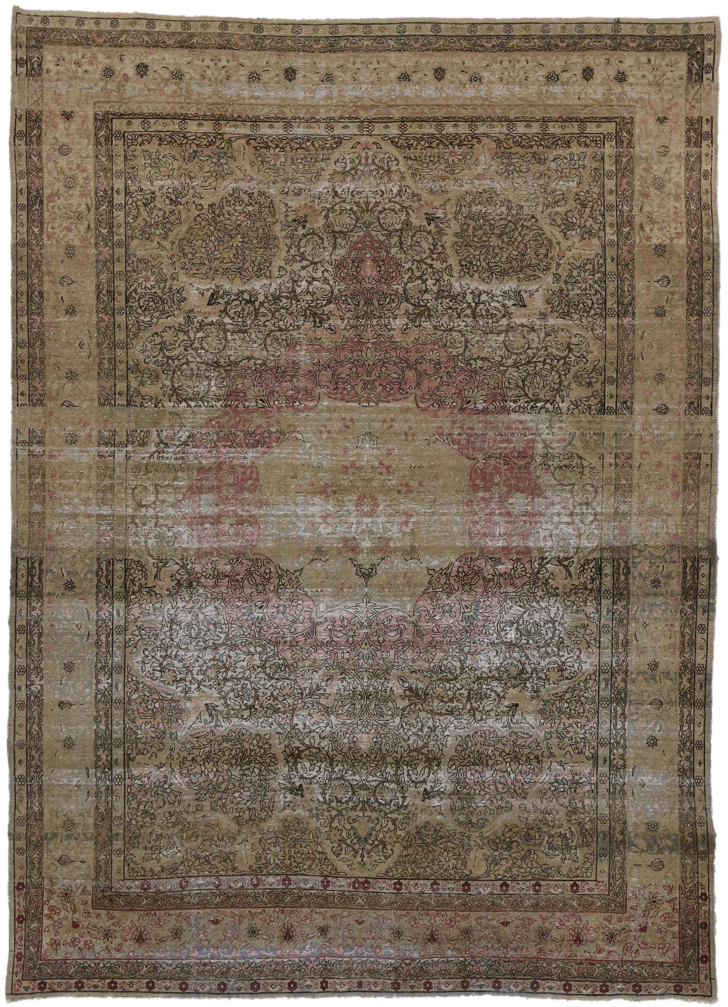 9 x 13 Antique Persian Kermanshah Rug 72742