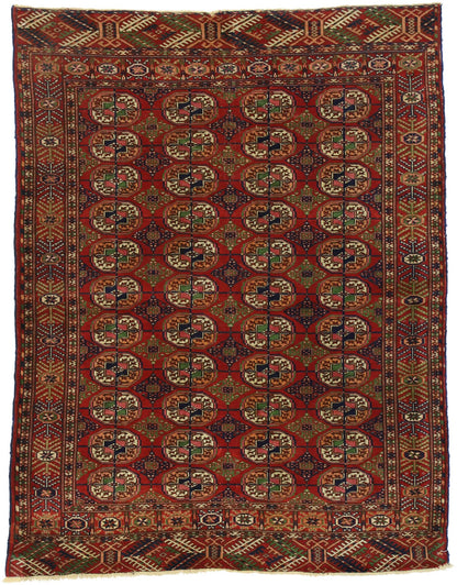 4 x 5 Antique Turkoman Tekke Rug 72745