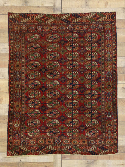 4 x 5 Antique Turkoman Tekke Rug 72745