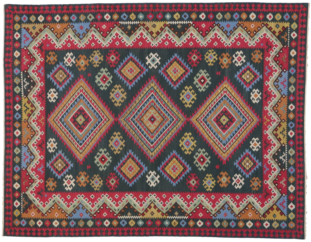 9 x 12 Vintage Turkish Kilim Rug 72811