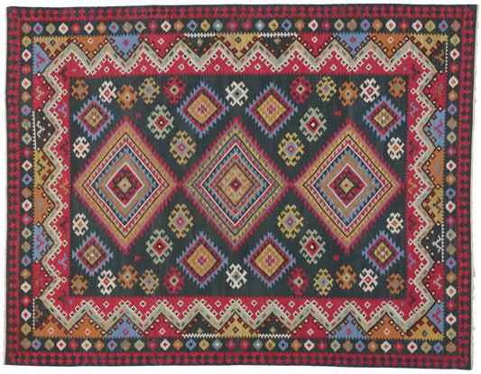 9 x 12 Vintage Turkish Kilim Rug 72811