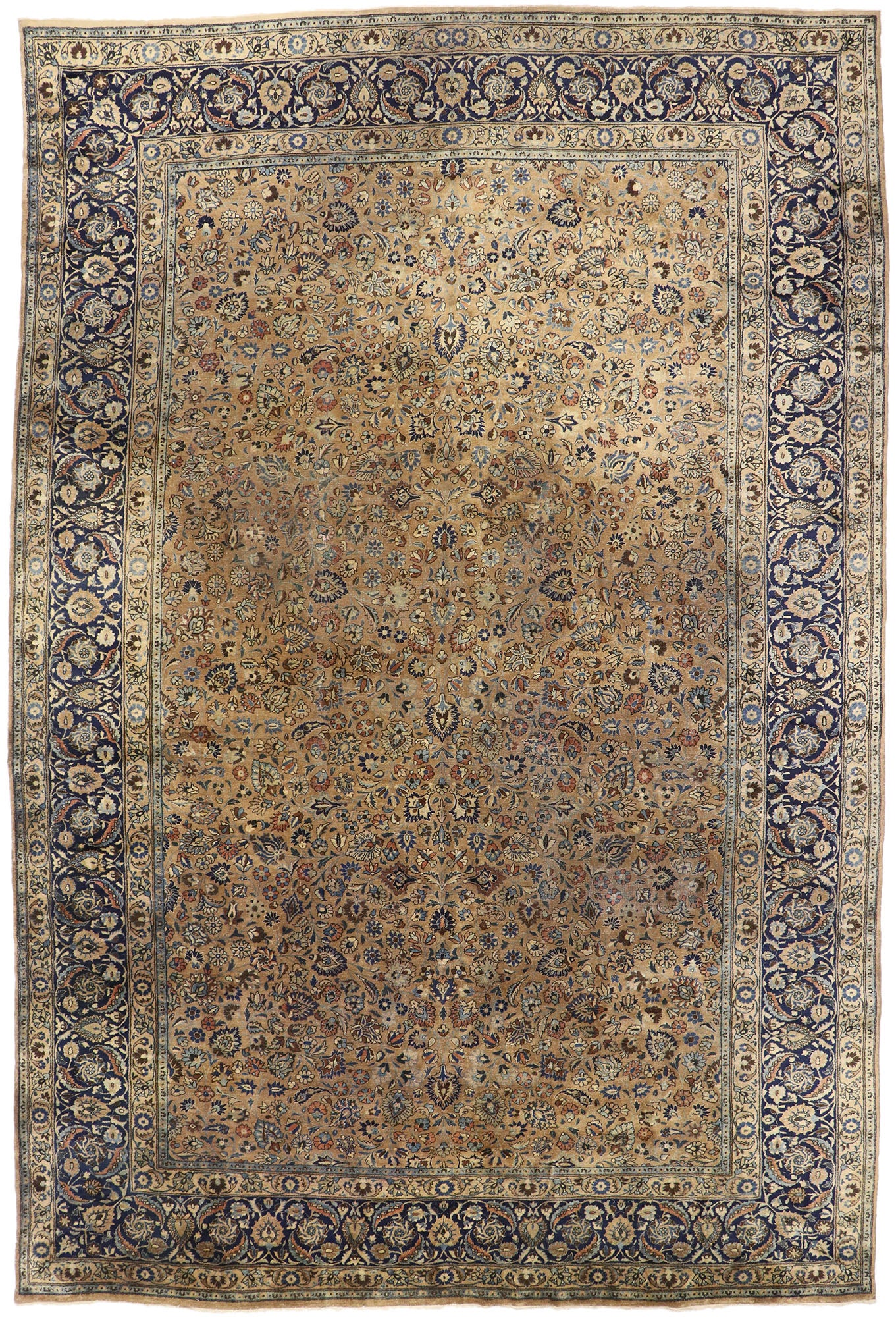 12 x 18 Antique Persian Mashhad Rug 72834