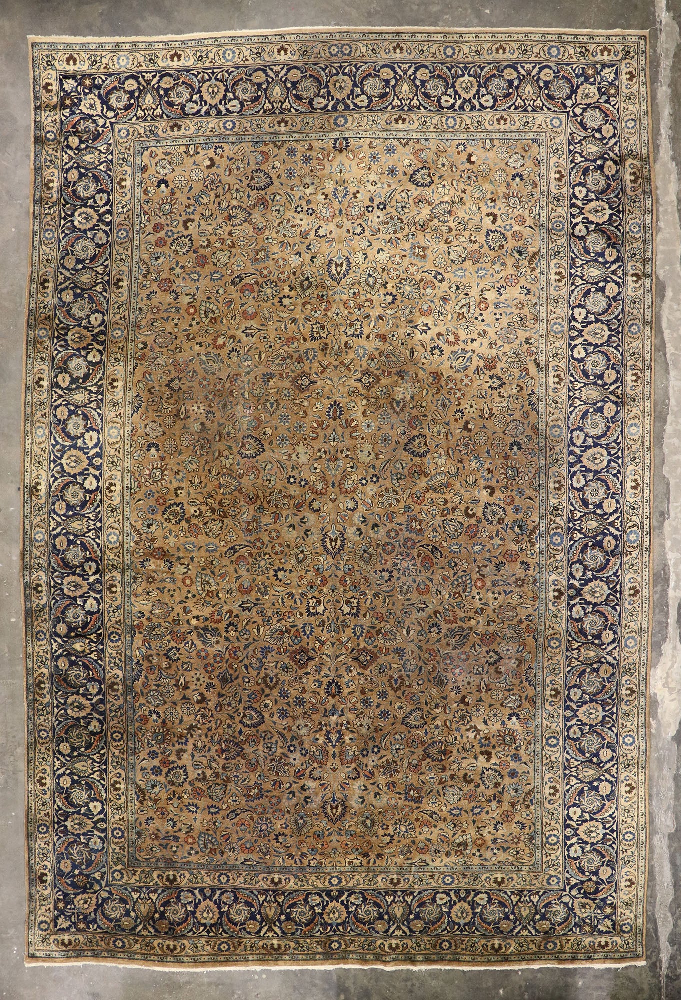 12 x 18 Antique Persian Mashhad Rug 72834
