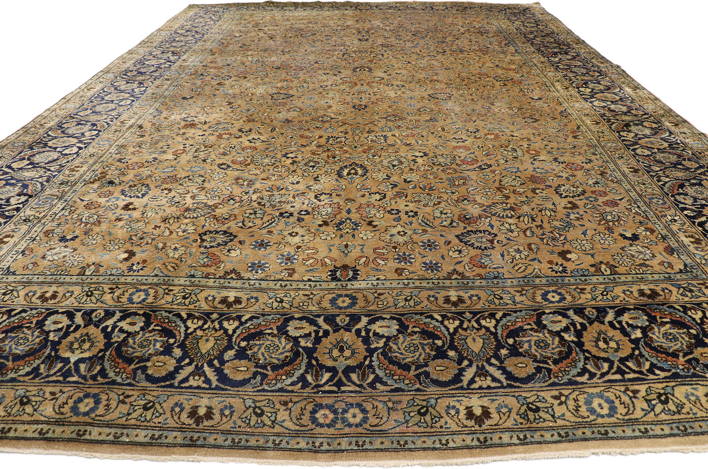 12 x 18 Antique Persian Mashhad Rug 72834