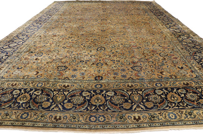 12 x 18 Antique Persian Mashhad Rug 72834