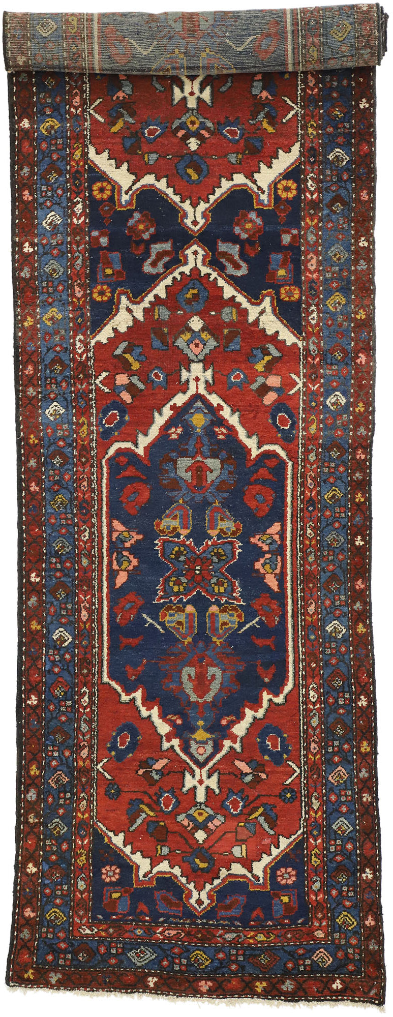 3 x 14 Antique Hamadan Rug 72851
