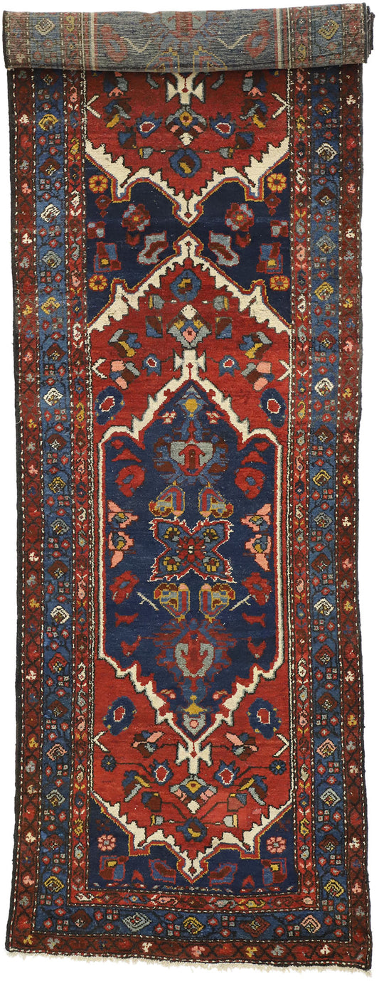 3 x 14 Antique Hamadan Rug 72851