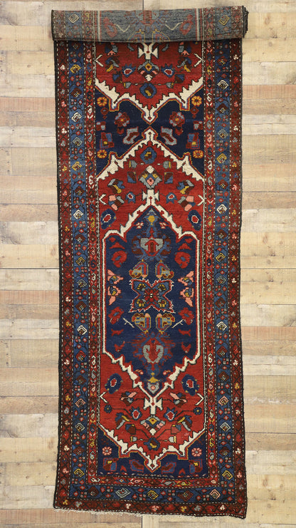 3 x 14 Antique Hamadan Rug 72851