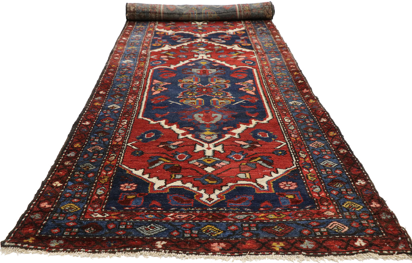 3 x 14 Antique Hamadan Rug 72851