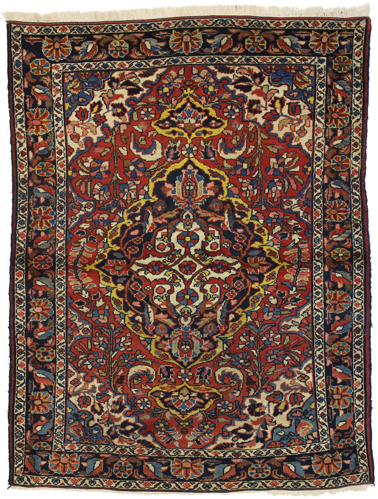 4 x 5 Antique Persian Lilihan Rug 72852