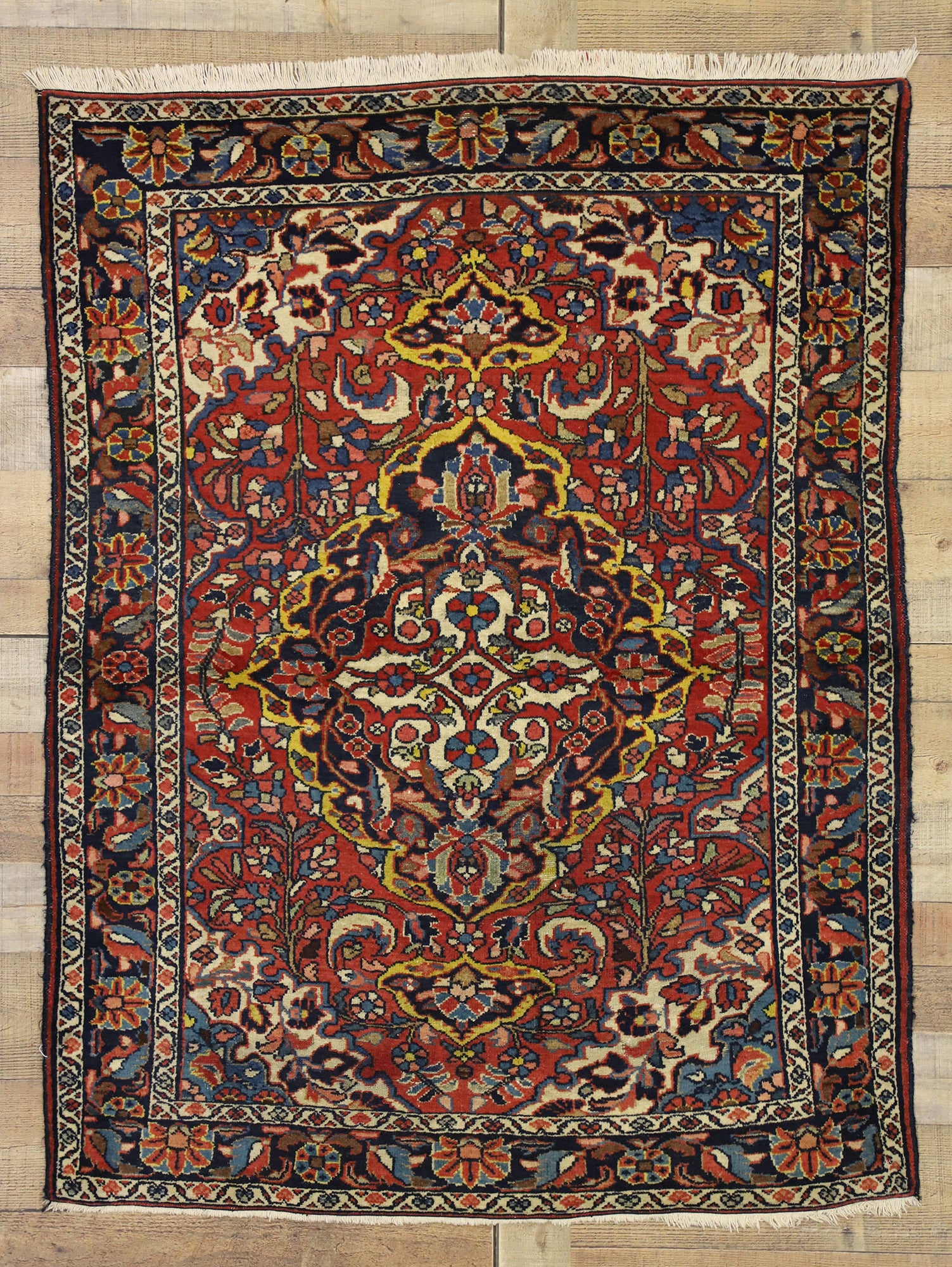 4 x 5 Antique Persian Lilihan Rug 72852