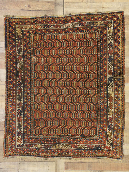 4 x 5 Antique Persian Afshar Rug 72853