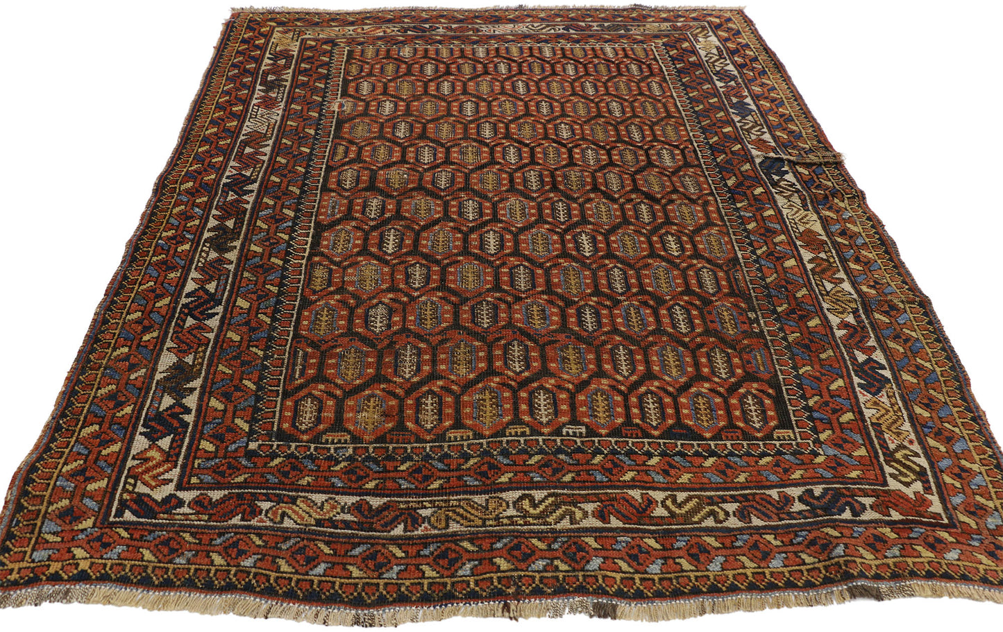 4 x 5 Antique Persian Afshar Rug 72853