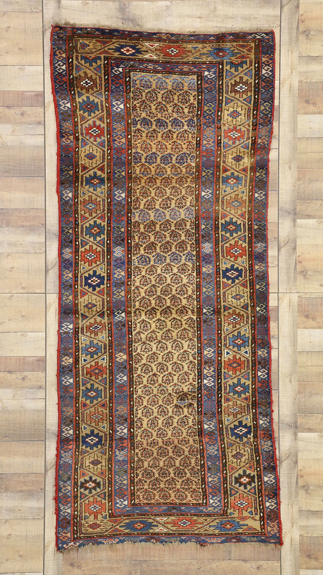 4 x 9 Antique Kurd Rug 72854