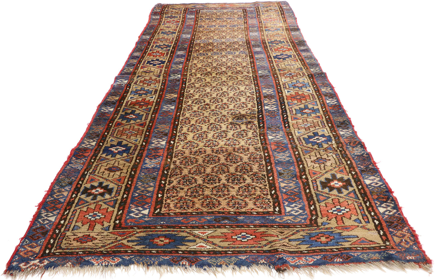 4 x 9 Antique Kurd Rug 72854