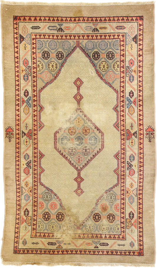 3 x 6 Antique Persian Kurdish Rug 72857