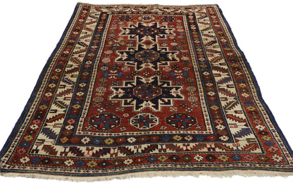 3 x 5 Antique Caucasian Shirvan Rug 72858