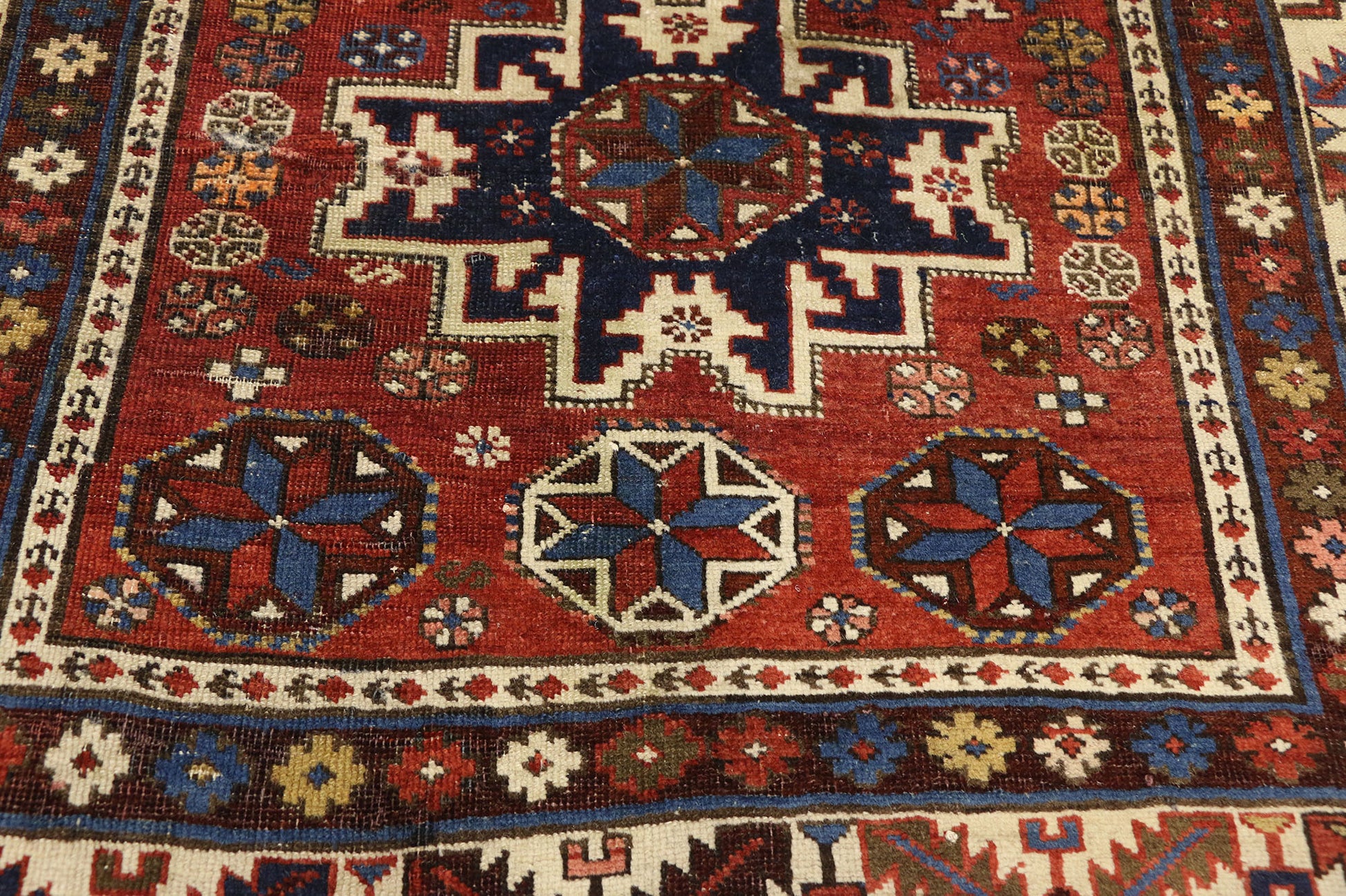 3 x 5 Antique Caucasian Shirvan Rug 72858