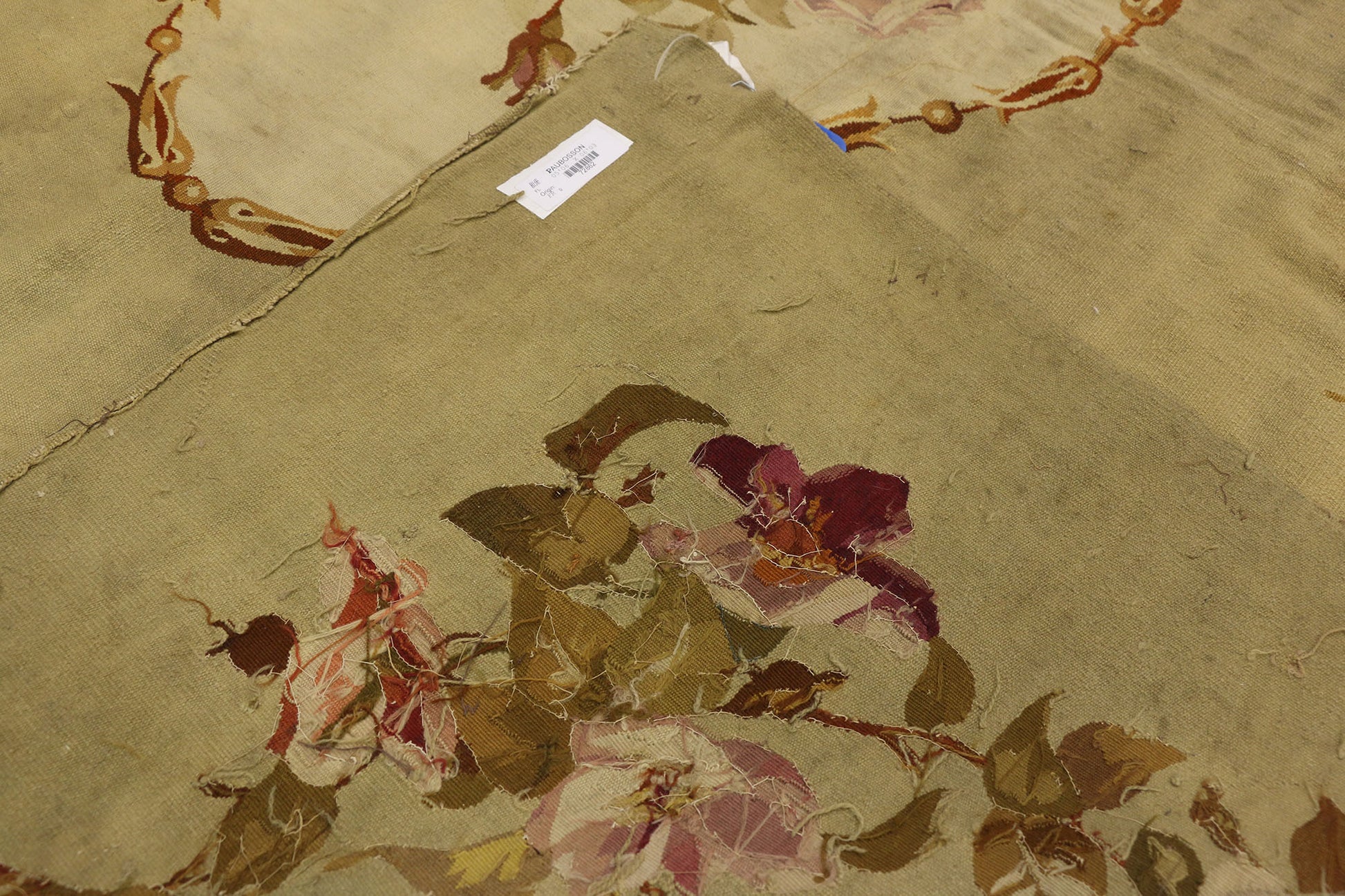 5 x 6 Antique Aubusson Rug 72862