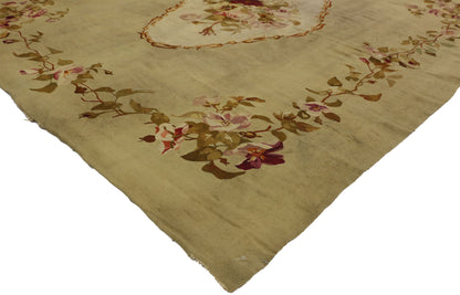 5 x 6 Antique Aubusson Rug 72862