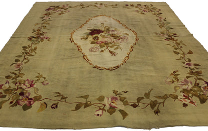 5 x 6 Antique Aubusson Rug 72862