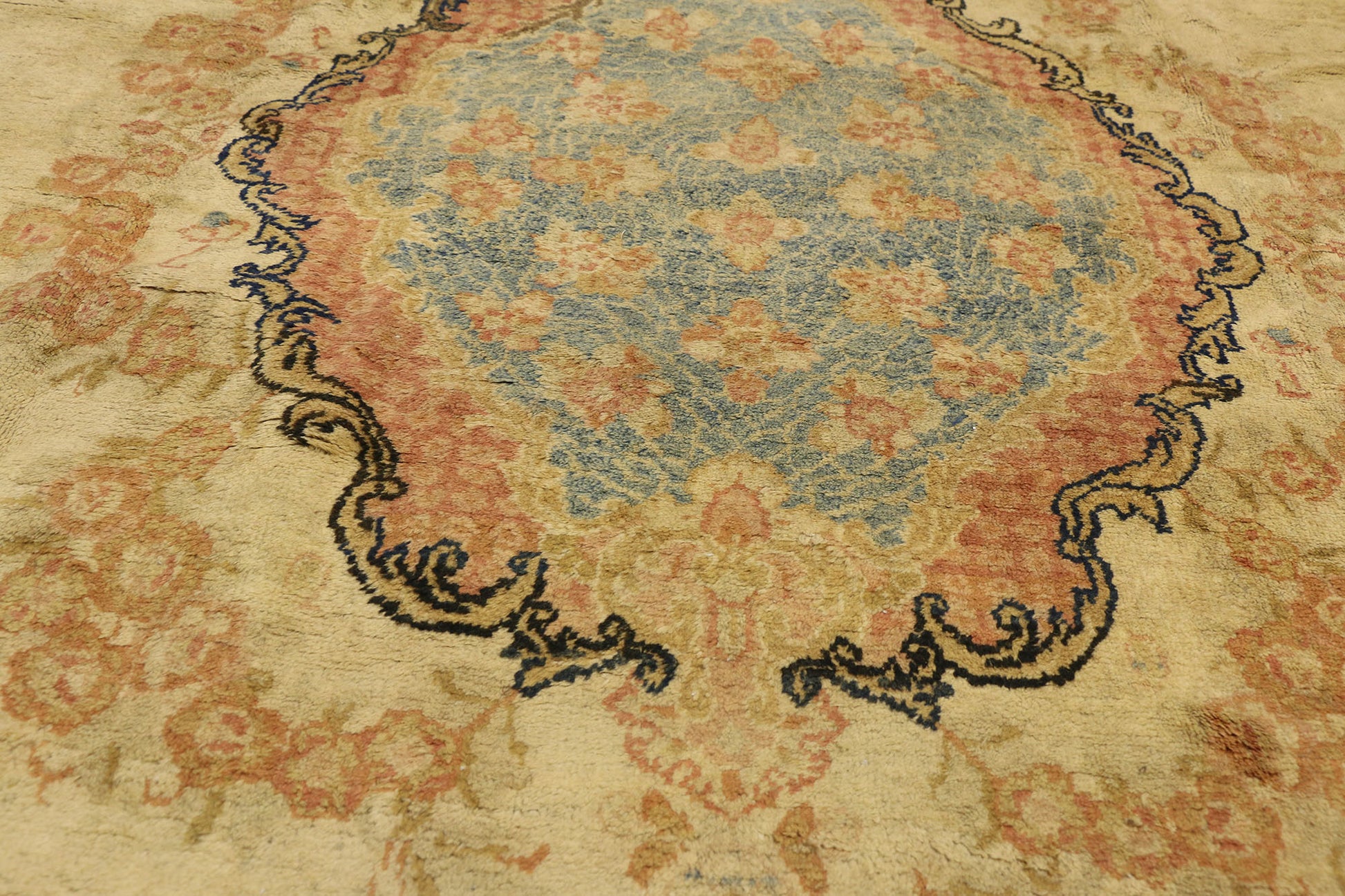 9 x 13 Antique Persian Mahal Rug 72864