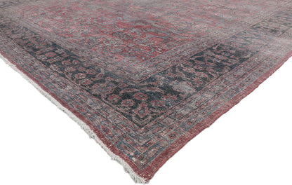 9 x 12 Distressed Antique Persian Tabriz Rug 72868