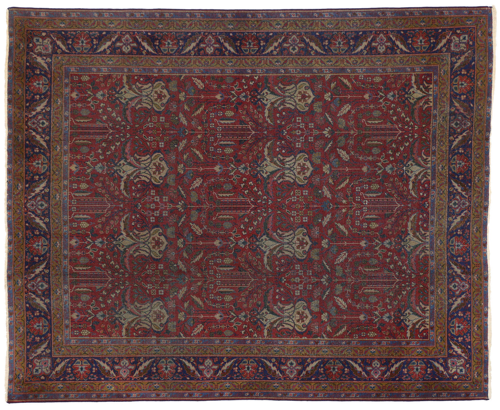 8 x 9 Antique Indian Mughal Design Rug 72879