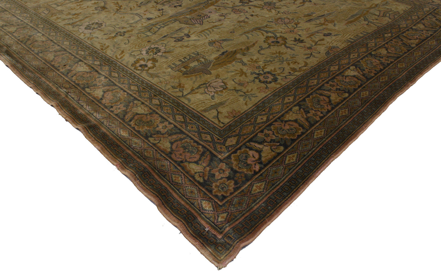 5 x 8 Antique Machine-Made European Rug 72897