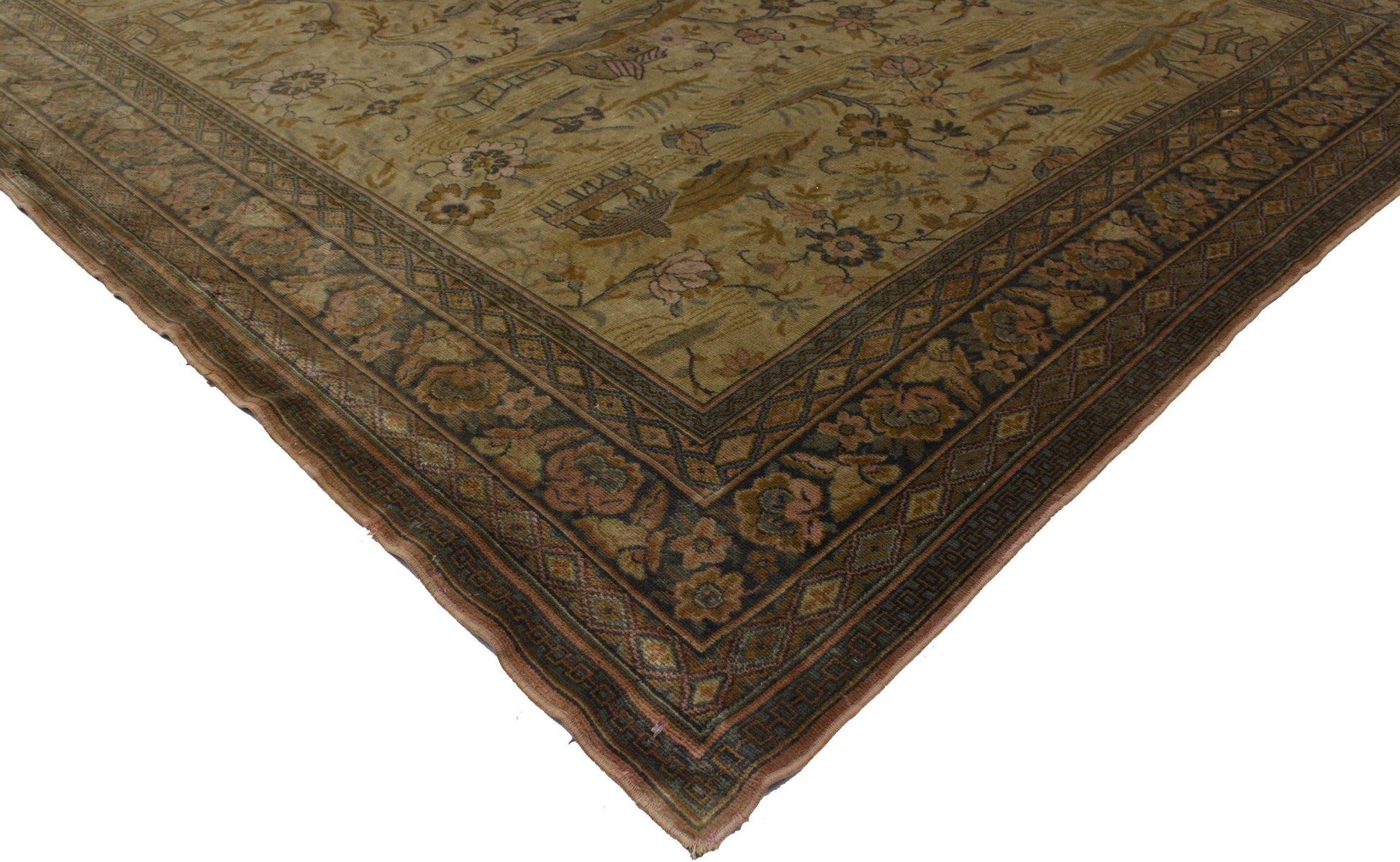 5 x 8 Antique Machine-Made European Rug 72897