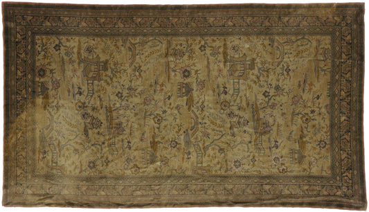 5 x 8 Antique Machine-Made European Rug 72897