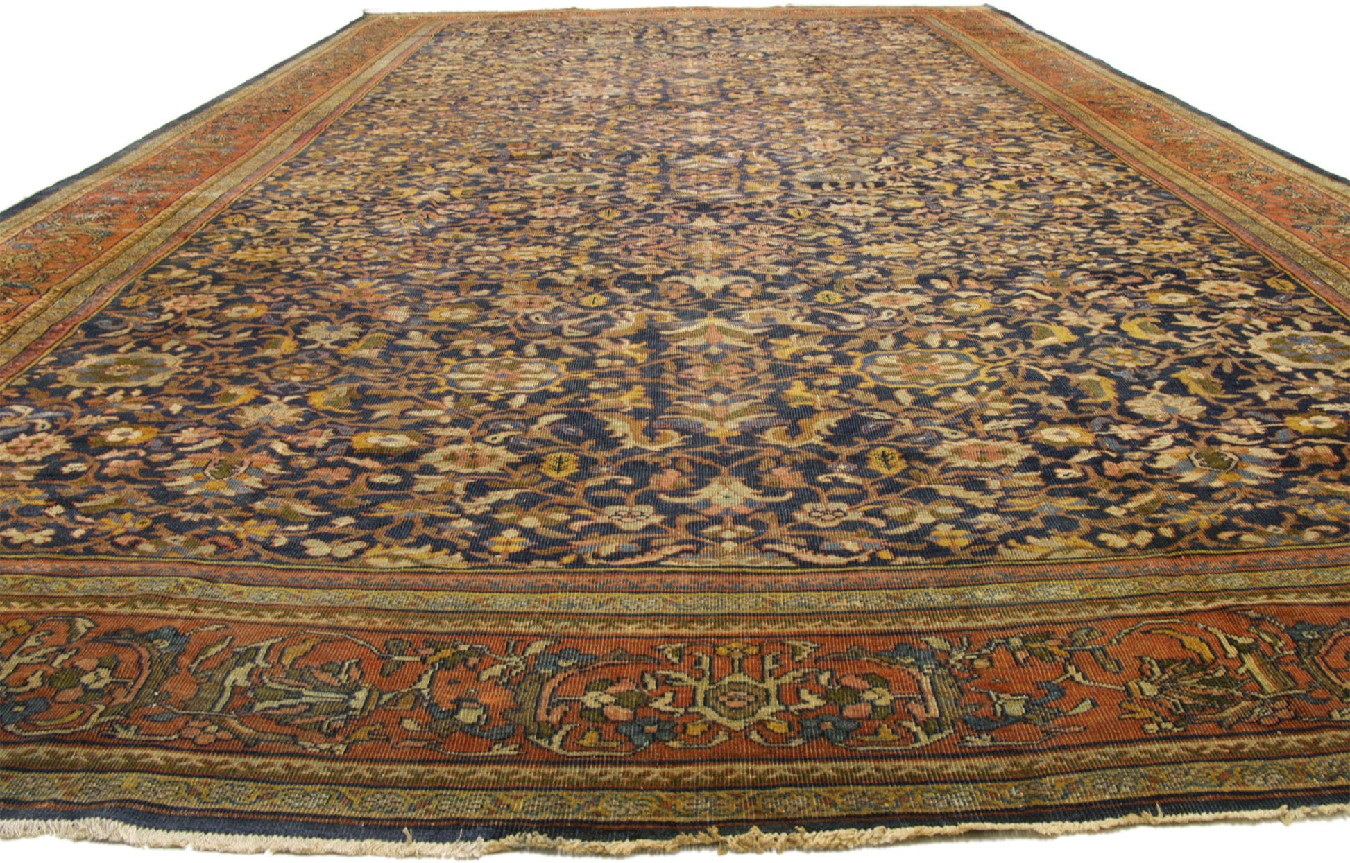 13 x 23 Antique Persian Sultanabad Rug 72909