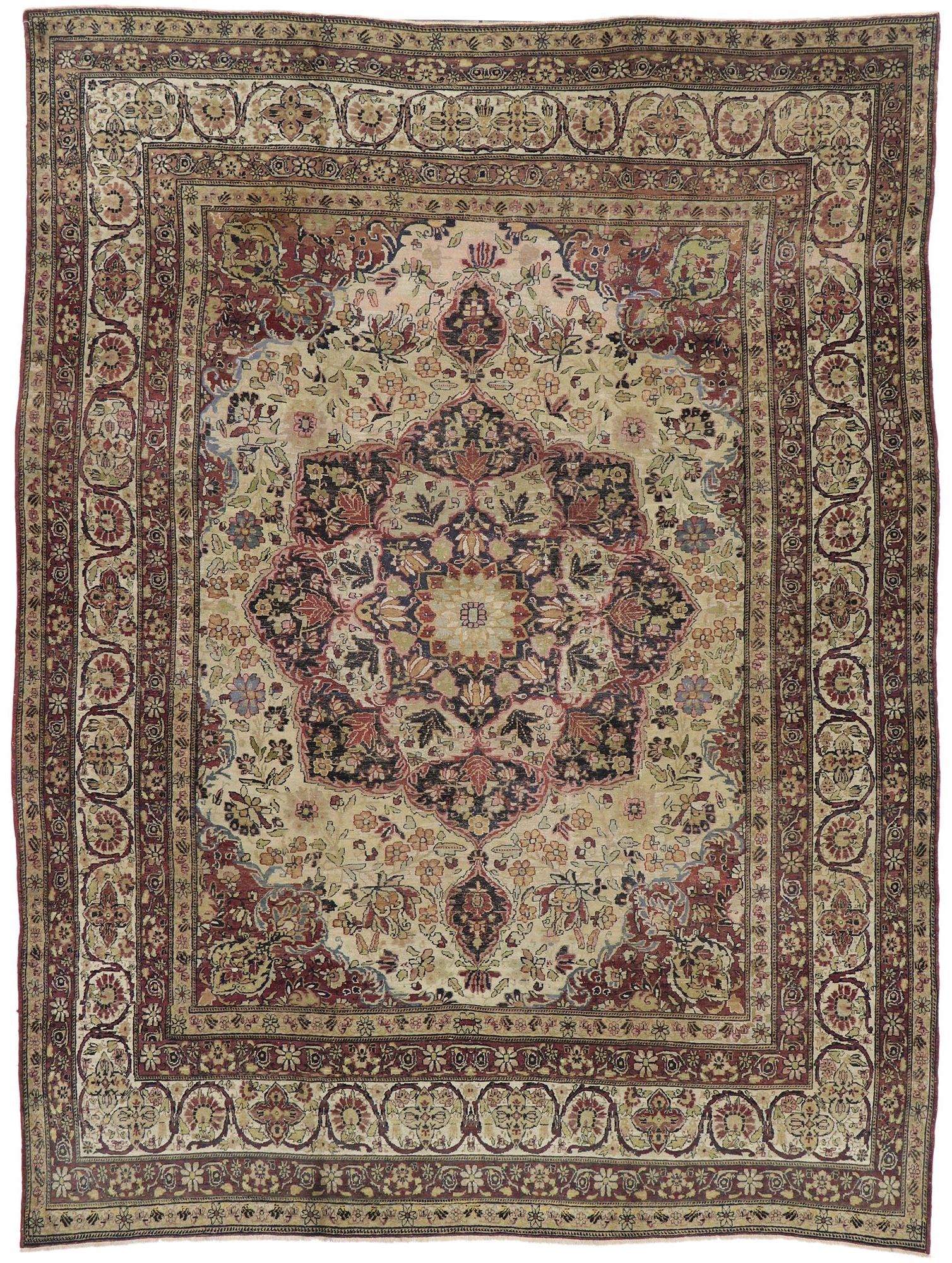 8 x 10 Antique Persian Kermanshah Rug 72920
