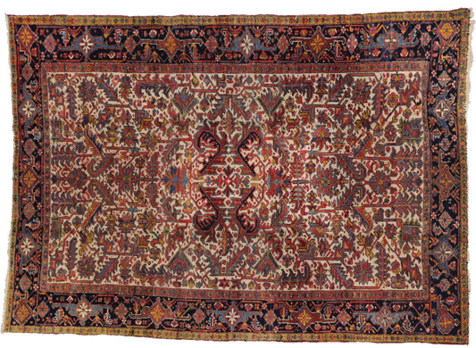 7 x 10 Antique Persian Heriz Rug 72923