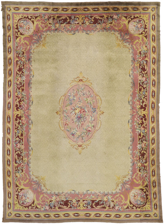 11 x 16 Antique Austrian Savonnerie Rug 72981