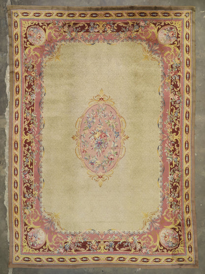 11 x 16 Antique Austrian Savonnerie Rug 72981