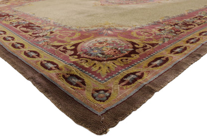 11 x 16 Antique Austrian Savonnerie Rug 72981