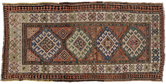 4 x 8 Antique Kazak Rug 72985