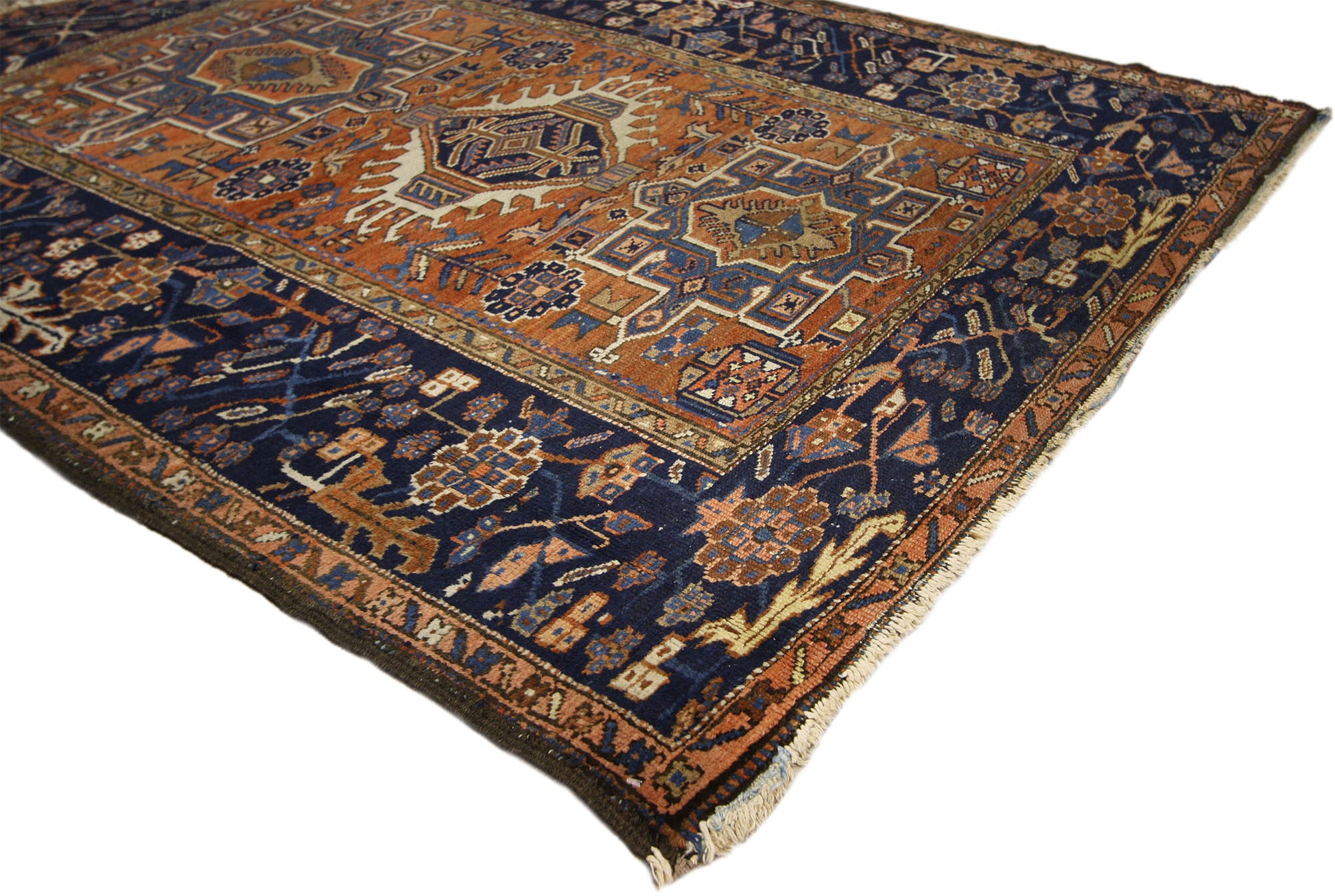 5 x 6 Antique Persian Heriz Rug 72988
