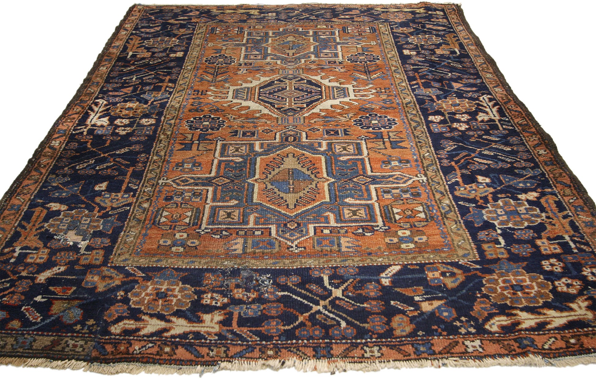 5 x 6 Antique Persian Heriz Rug 72988