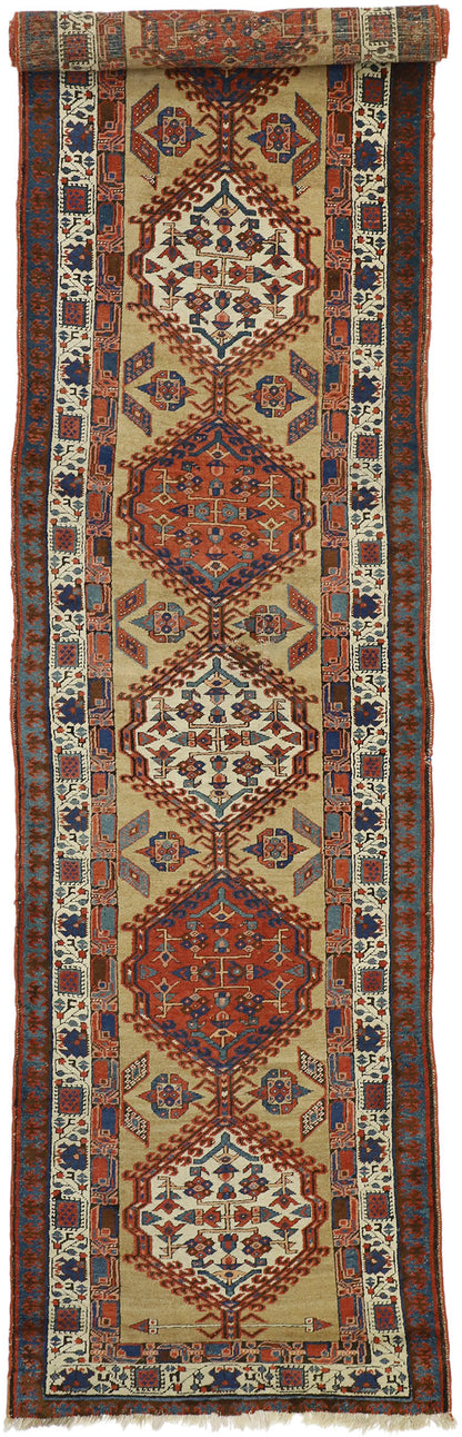 3 x 14 Antique Persian Sarab Rug 72989