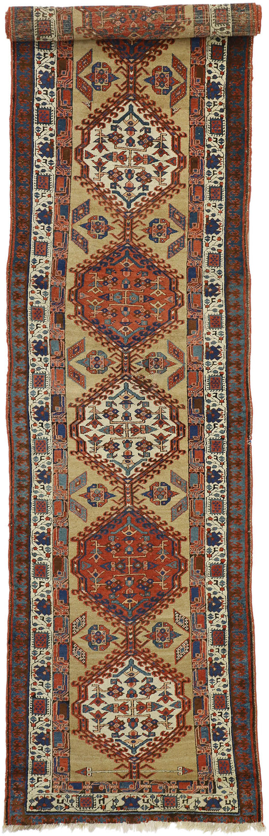 3 x 14 Antique Persian Sarab Rug 72989