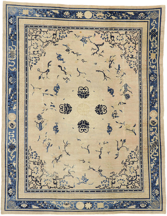 9 x 11 Antique Chinese Peking Rug 72991