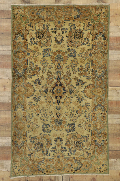 4 x 7 Vintage Persian Kerman Rug 72996