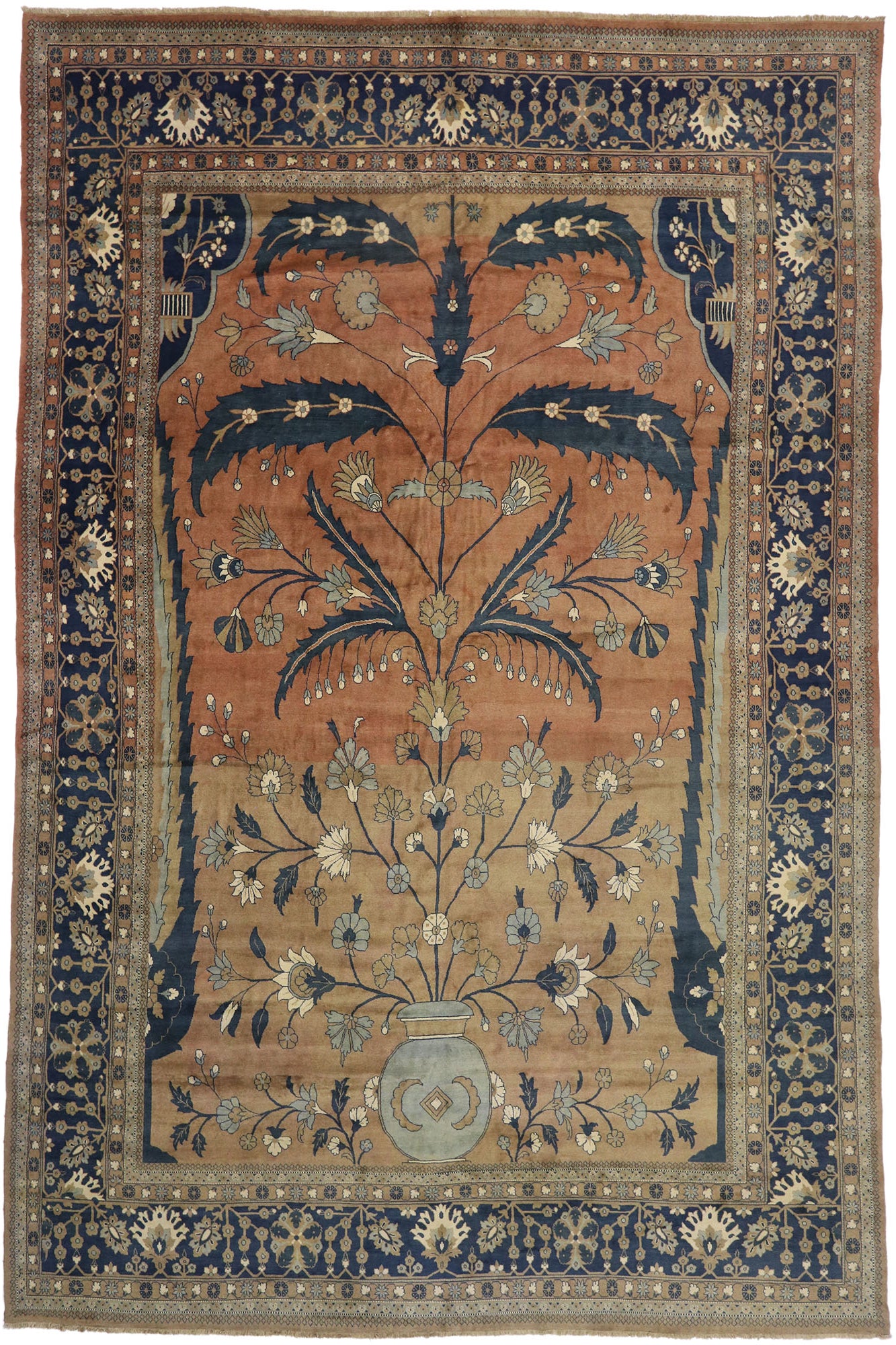 14 x 21 Vintage Persian Mahal Rug 72997