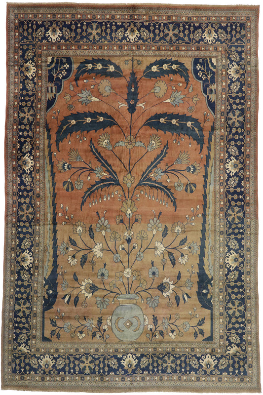 14 x 21 Vintage Persian Mahal Rug 72997